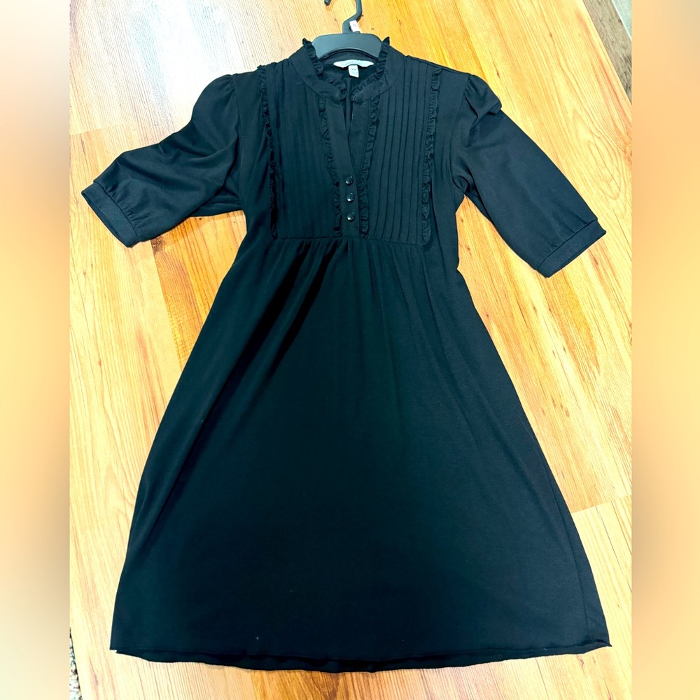 Speechless Black Dress. 3 quarter length sleeve. Boho/Hippie XS